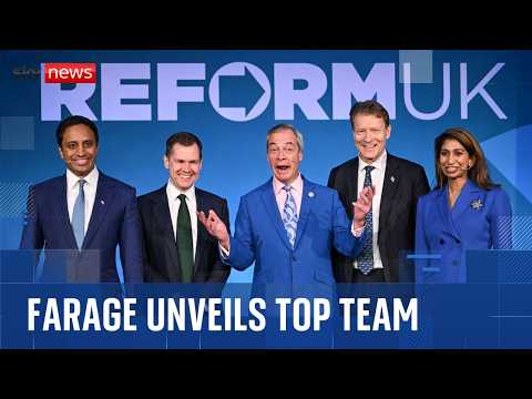 Nigel Farage unveils Reform UK's top team