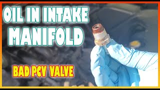 Bad PCV Valve Diagnosis And Replacement  Toyota Highlander V6 3.5L. OIL IN INTAKE MANIFOLD!