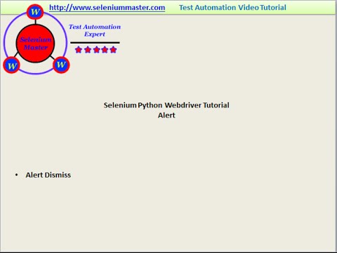 Selenium Python Webdriver Tutorial Alert Dismiss