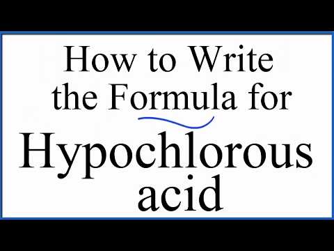 How to write the formula for Hypochlorous acid