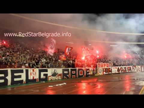 68 godina Crvene zvezde - Bakljada u 68. minutu