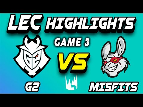 G2 Esports vs Misfits Game 3 highlights LEC Summer 2022 PLAYOFFS - LEAGUE OF LEGENDS | Español