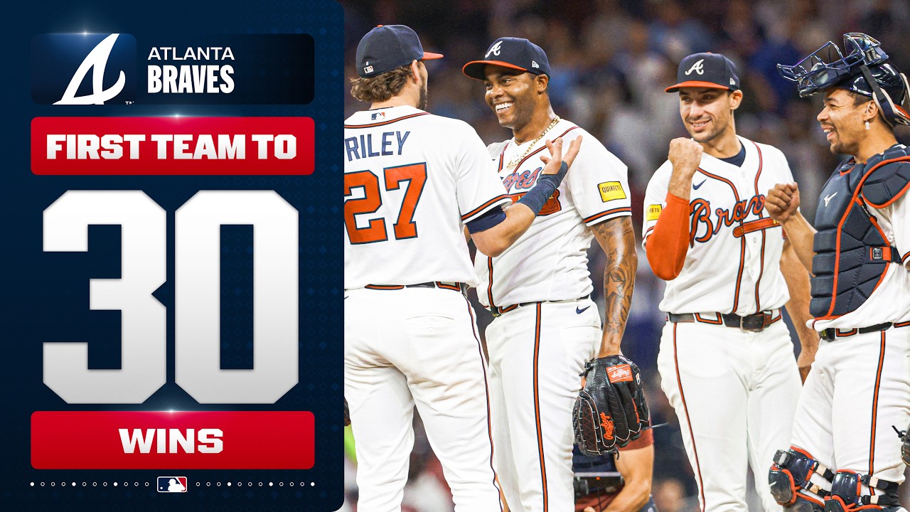 Atlanta represent 🍑 The Braves are the first team to 30 wins! | MLB Highlights