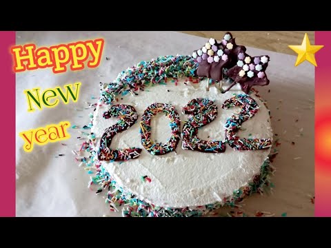 New year special cake ||  2022 happy new year cake recipe