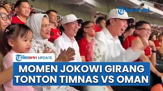 Momen Jokowi Bersorak Bareng Iriana Tonton Timnas Vs Oman di SUGBK, Kompak Pakai Busana Putih