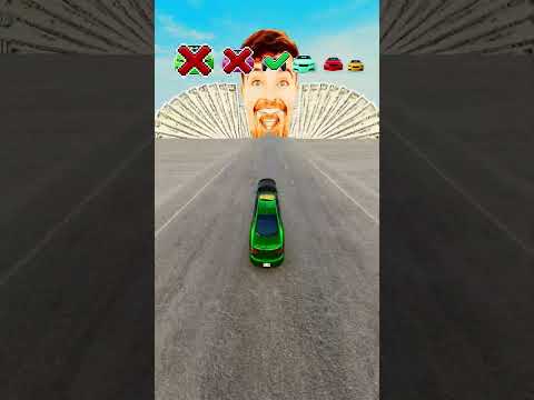 Big & Small Car vs Mr beast Mouth - BEAMNG DRIVE