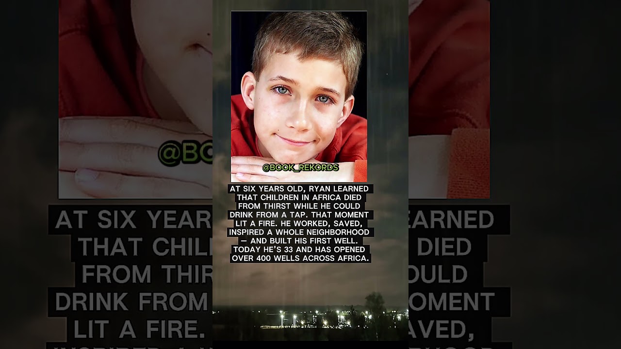 🌍 The Boy Who Gave Water to Half a Million #book_records #interestingfacts