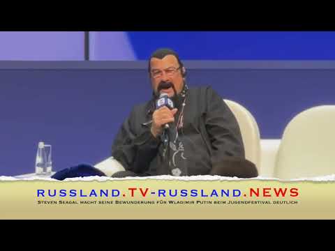 Steven Seagal macht seine Bewunderung für Wladimir Putin beim Jugendfestival deutlich