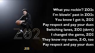 Lonzo Ball - &#39;Zo2&#39; (OFFICIAL LYRICS)
