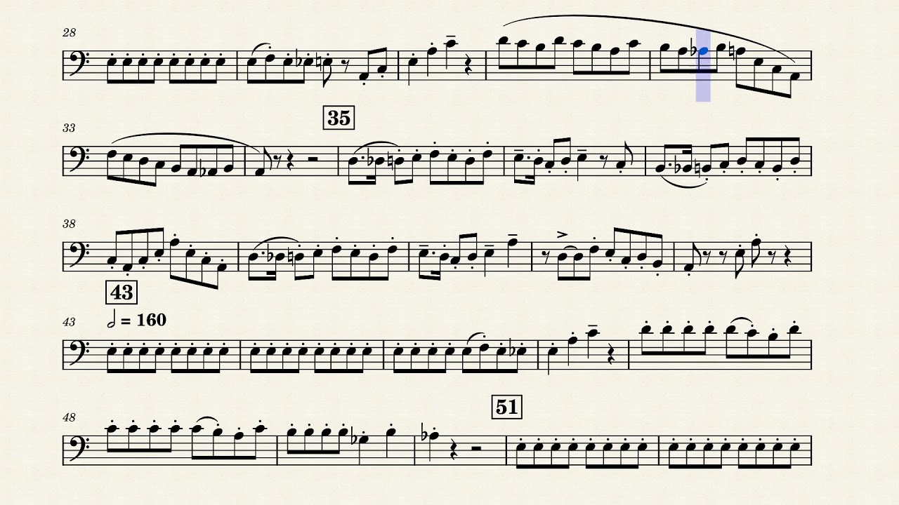 Rush E Arr. for Euphonium/Trombone