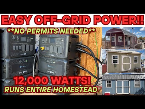 NO PERMITS NEEDED - 12,000W SYSTEM RUNS EVERYTHING! Powering Entire Homestead - Bluetti AC500+B300S