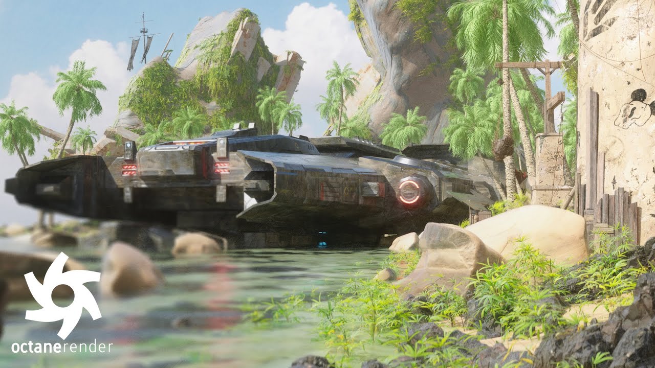 Creating A 3D Sci-fi Environment - Cinema 4D Octane After Effects Time-lapse