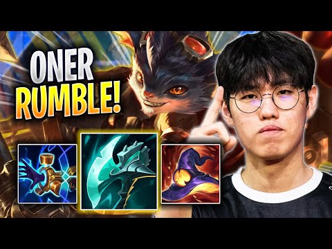 ONER TRIES NEW RUMBLE BUILD! - T1 Oner Plays Rumble JUNGLE vs Vi! | Bootcamp 2023