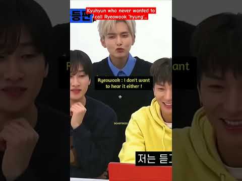 Kyuhyun who never wanted to call Ryeowook 'hyung'...