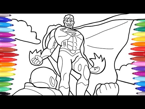 CYBORG SUPERMAN HANK HANSHAW \ COLORING PAGES   SUPERHEROES COLORING PAGES