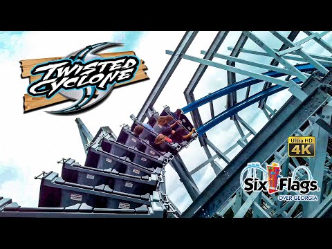Back row point of view footage of Twisted Cyclone