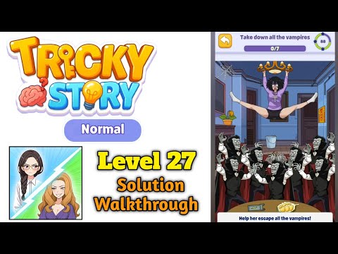 Tricky Normal Levels Level 27 Take down all the vampires solution screenshot