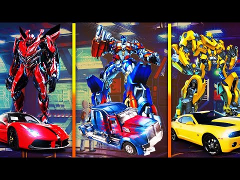 Optimus Prime Multiple Transformation Jet Robot Car Game 2020 - Android Gameplay