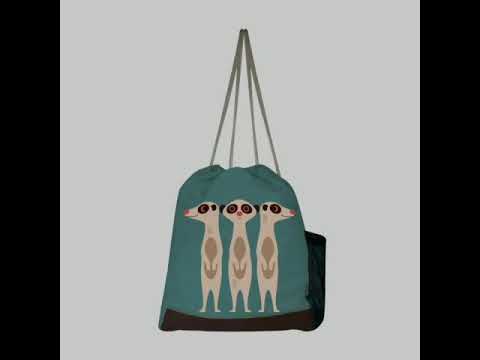 Astara printed drawstring bag