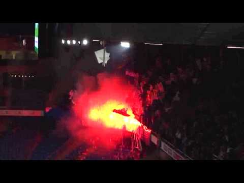 FC Basel vs FC Luzern , 3 12 2011 Basel Ultras pyrotechnics