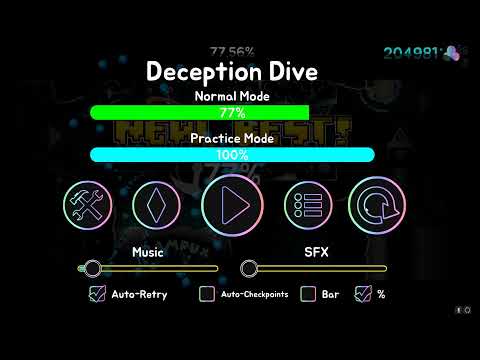 Deception Dive 64% [Easy Demon] | Geometry Dash STREAM