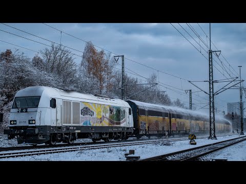 Siemens ER20 (BR223) Diesellok (ARS) mit Autotransportwaggons in München Nord