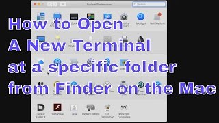 How to right click and Open Command Line Terminal at folder on Mac from Finder