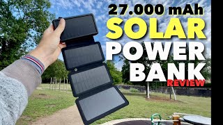 Überraschende Ergebnis !! 27.000 mAh POWERBANK mit 4 SOLAR Panels von Riapow im TEST REVIEW