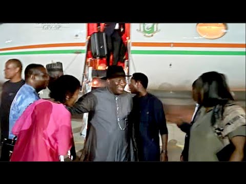 Ex-President Jonathan Returns Safely To Nigeria From Guinea-Bissau After After Coup D'etat