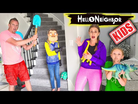 Kid Hello Neighbor in Real Life in Our House!!! Toy Scavenger Hunt!