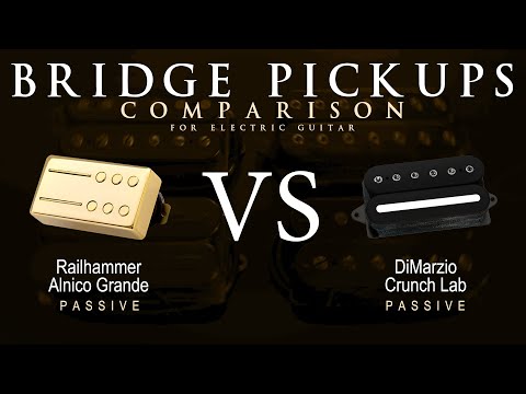 Railhammer ALNICO GRANDE vs DiMarzio CRUNCH LAB - Bridge Guitar Pickup Comparison Tone Demo