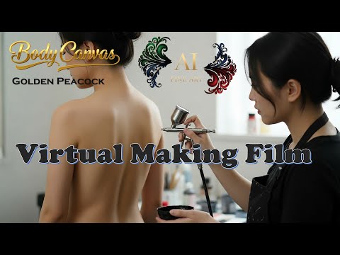 【BodyCanvas】Golden Peacock — The Making of Body Painting Art  (Virtual Making Film)