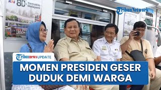 Adab Presiden Prabowo Sampai Geser Merapat agar Pengguna KRL Bisa Duduk, Minta Warga di Sampingnya