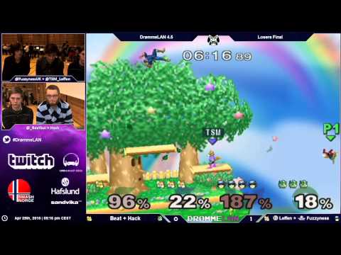 DL4.5 - Beat + Hack Vs. TSM | Leffen + VwS | Fuzzyness - Losers Final - Melee Doubles