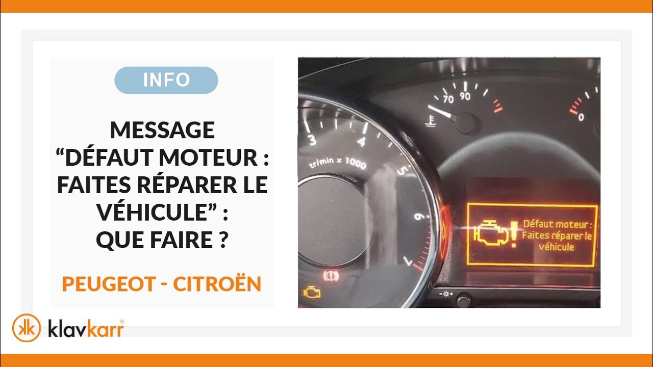 [INFO] Message défaut moteur PEUGEOT