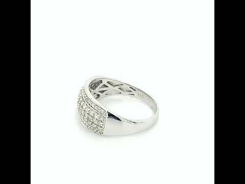 9ct White Gold Diamond Dress Ring