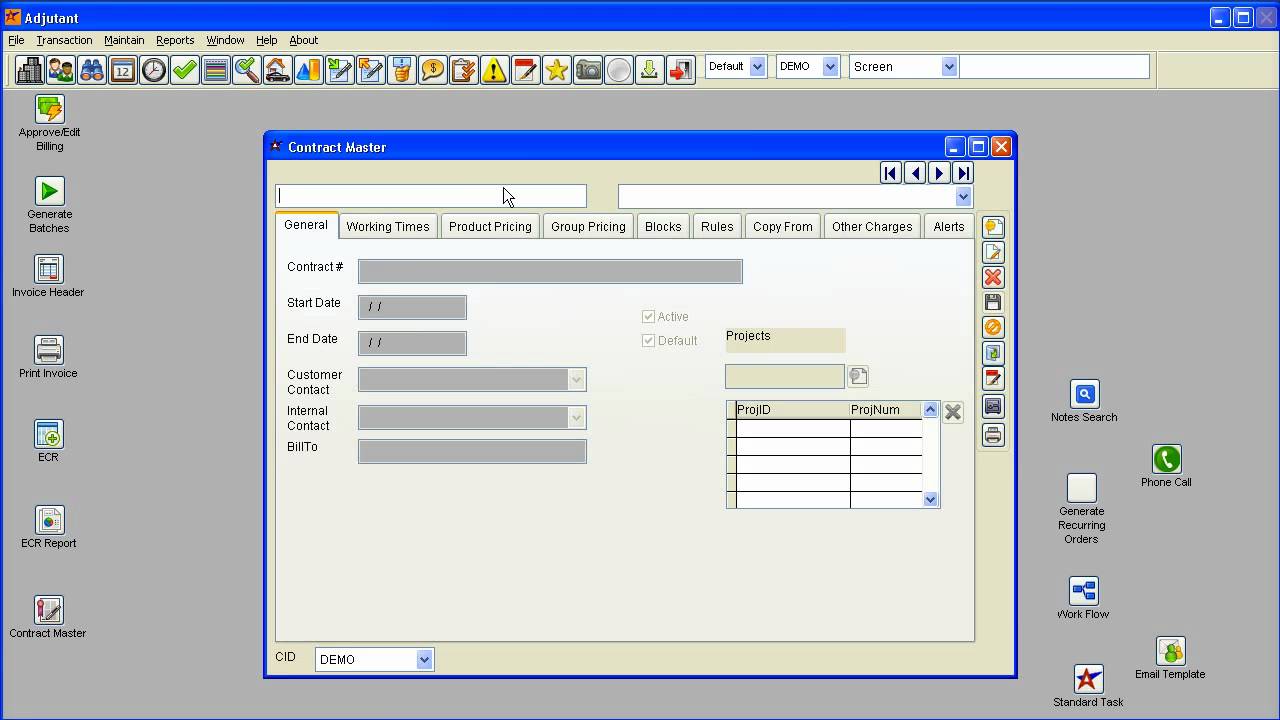 How To: Create a new Contract in Adjutant