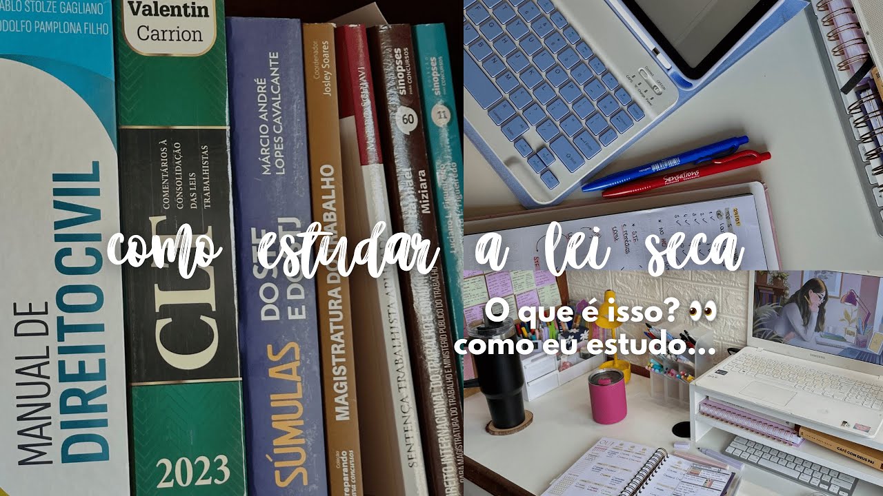 COMO ESTUDAR A “LEI SECA” | o que é “lei seca”.. como estudar.. como EU estudo 💡