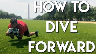 GOALKEEPER TRAINING : FRONT SMOTHER - HOW TO DIVE FORWARD