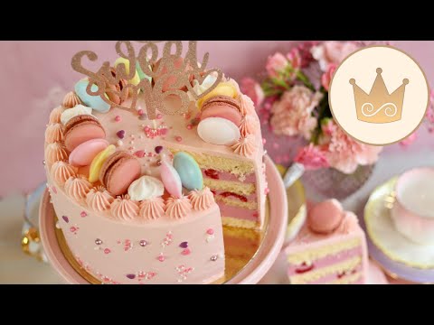ZAUBERHAFTE GEBURTSTAGSTORTE!😍HIMBEERTORTE SWISS MERINGUE BUTTERCREME/SWEET 16 REZEPT SUGARPRINCESS