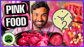24 Hour Pink Food Challenge | Veggie Paaji