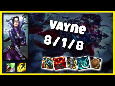 Vayne Bot Lane 11.3 Challenger Gameplay Replay S11 (8/1/8) - OCE