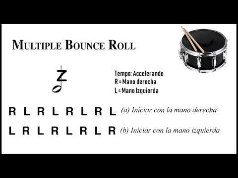 4. Multiple Bounce Roll – 40 RUDIMENTOS | Clases de Batería (FULL AUDIO )
