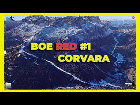 Sella Ronda green circuit best run? Boe red run #1 . Corvara, Alta Badia 🇮🇹 | 4K | Ski Resorts Video