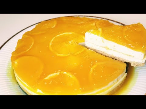 No bake Orange CheeseCake | Eggless CheeseCake Recipe