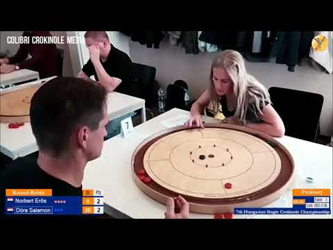 7th Hungarian Single Crokinole Championship - prelinary - Dóra Salamon vs Norbert Erős