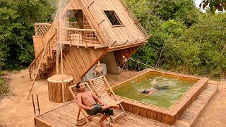 How To Building Craft-Bamboo House Villa, [Full Video]