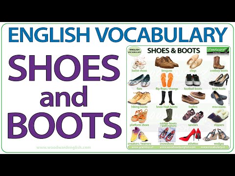 Vocabulário Inglês: Sapatos e Botas - Tipos de calçados em inglês