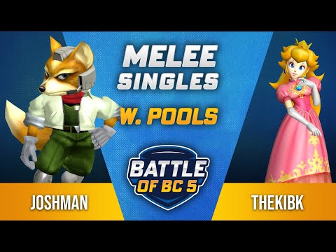 Joshman (Fox) vs TheKibk (Peach) - Melee Singles Winners Pools - Battle of BC 5