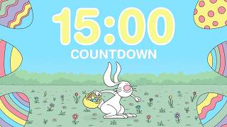 15 Minute Easter Bunny Countdown Timer 🐰 | Activity & Egg Hunt Timer | No Music